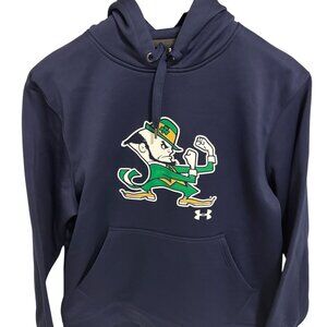 Notre Dame Fighting Irish Hooded Sweatshirt Mens Size Medium Under Armour Loose